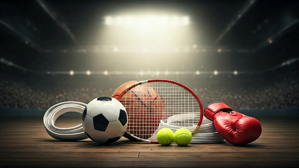 Imagen genérica de diversos objetos deportivos que representan la variedad de disciplinas premiadas en una gala.