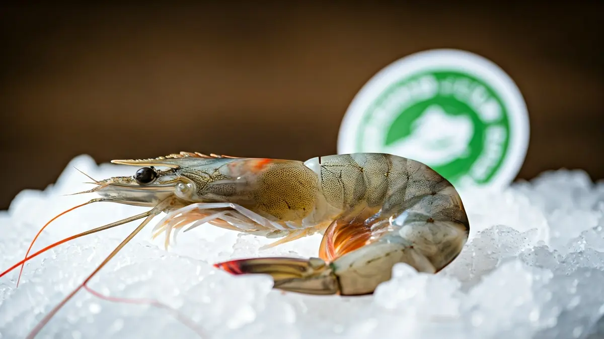 Gamba blanca de Huelva con certificación de pesca sostenible.