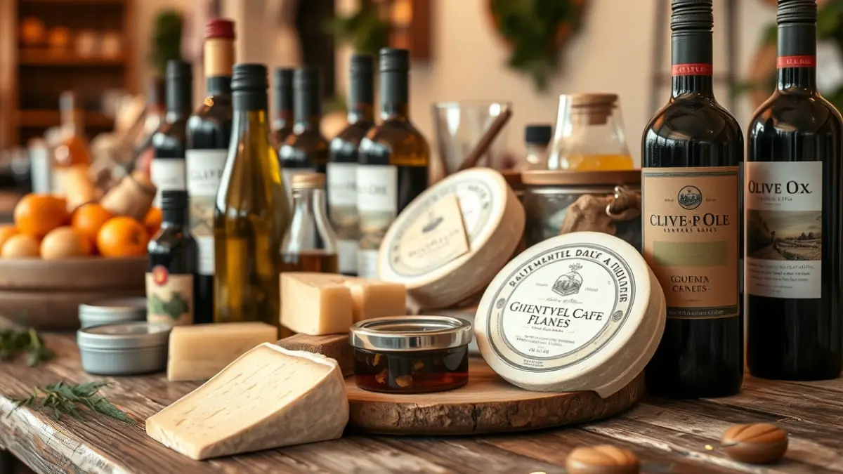 Imagen genérica de productos gastronómicos de alta calidad en una feria de alimentación.