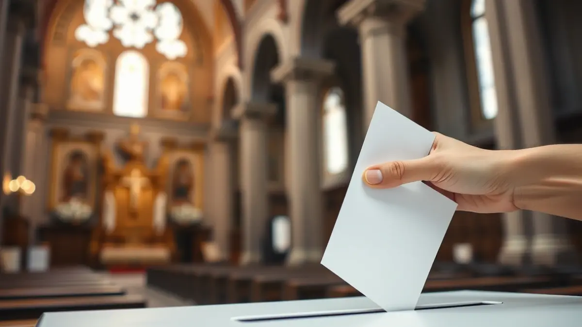 Imagen genérica de una mano depositando un voto en una urna.