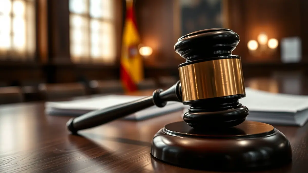 Generic image of a judge's gavel on a wooden desk in a courtroom.