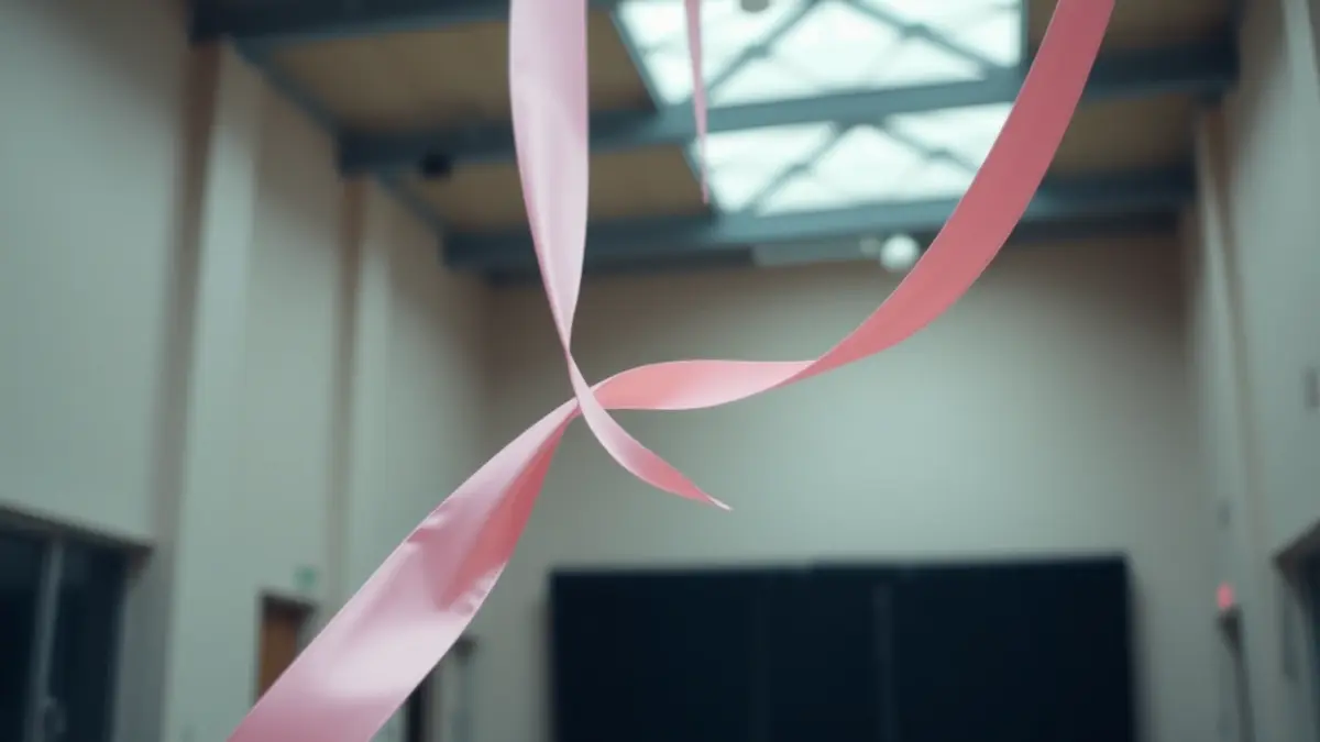 Generic image of a rhythmic gymnastics ribbon in motion.