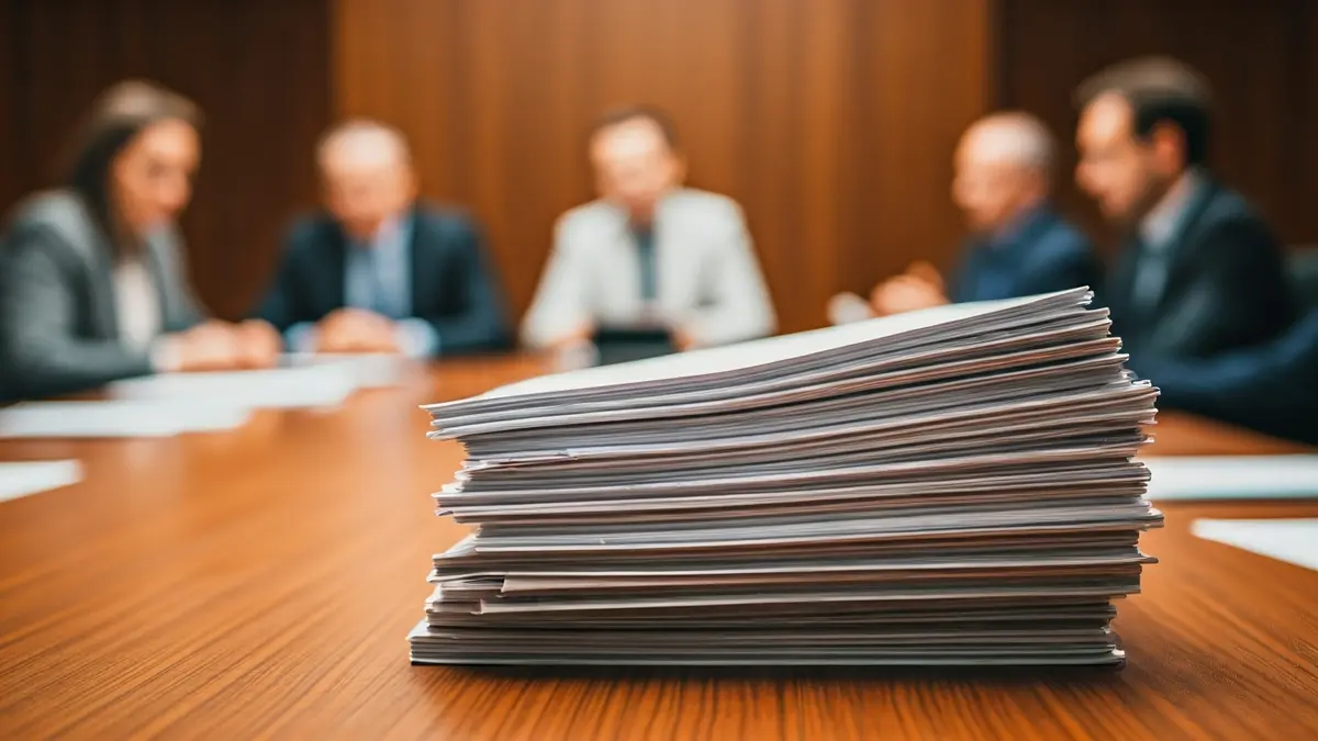 Imagen genérica de documentos oficiales sobre una mesa de reuniones.