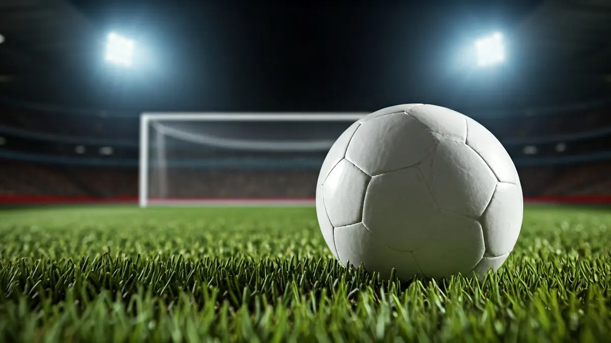 Imagen genérica de un balón de fútbol en el césped de un estadio.