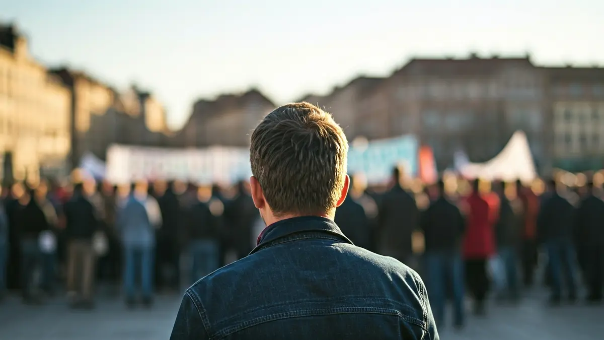 Generic image of a citizen gathering in a square.