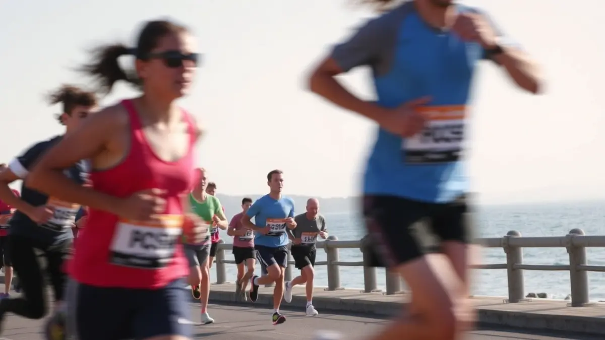 Imagen genérica de una carrera solidaria en un paseo marítimo.
