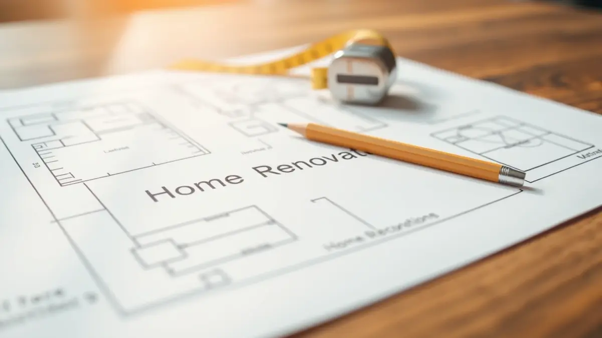 Imagen genérica de planos arquitectónicos y herramientas de medición, simbolizando la reforma de viviendas.