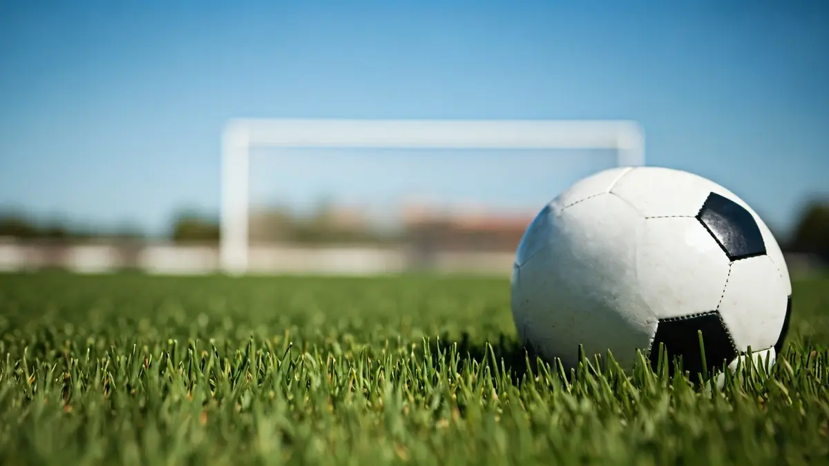 Imagen genérica de un balón de fútbol en el césped de un campo.