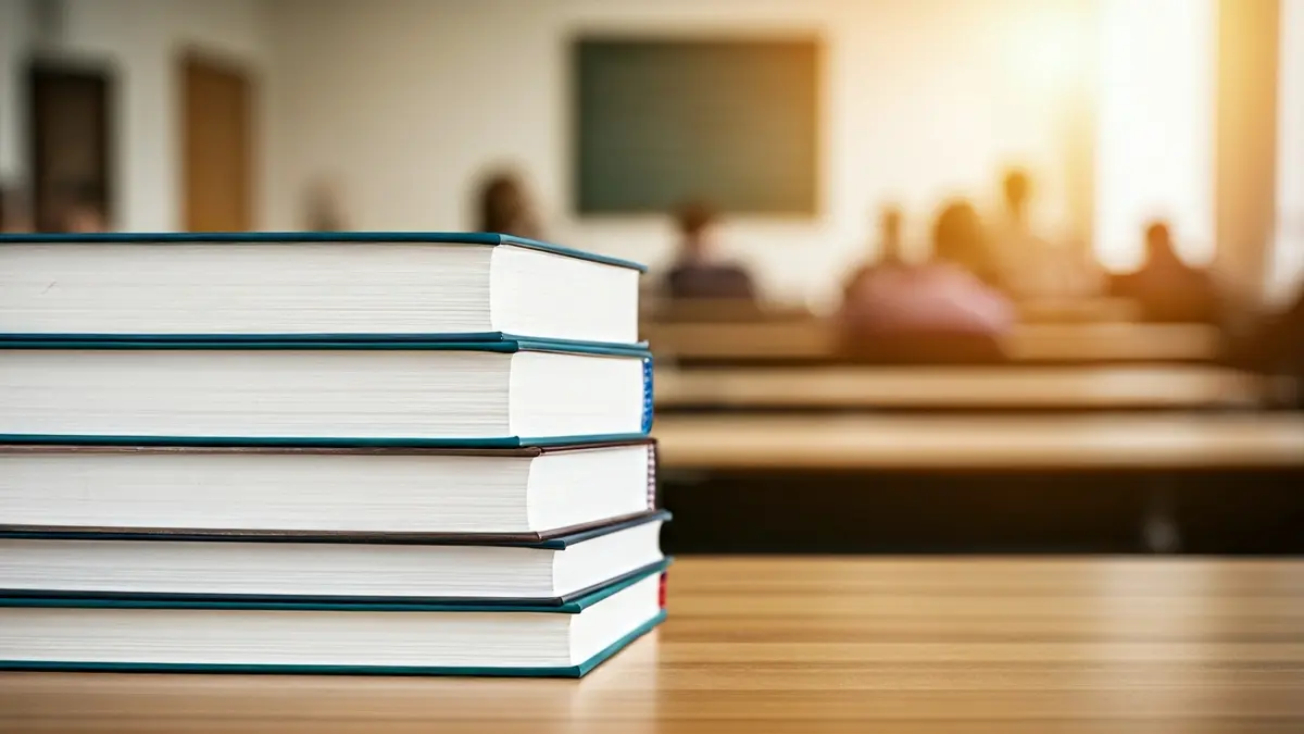 Imagen genérica de libros de ingeniería en un escritorio universitario.