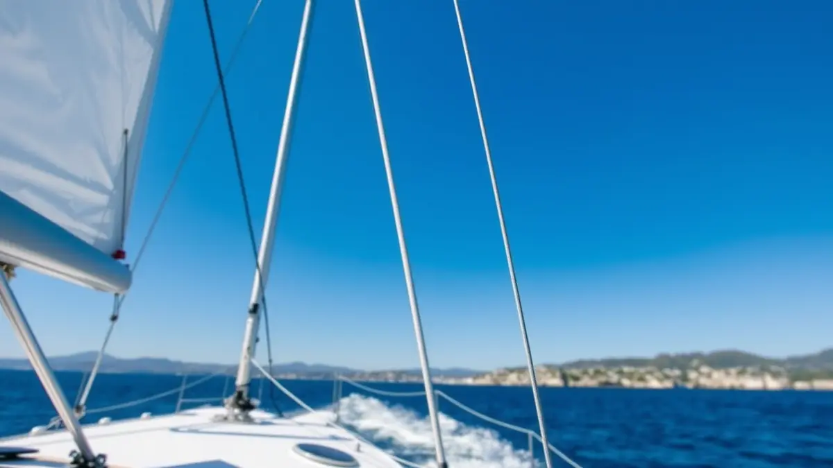 Imagen genérica de un mástil de velero durante una competición.