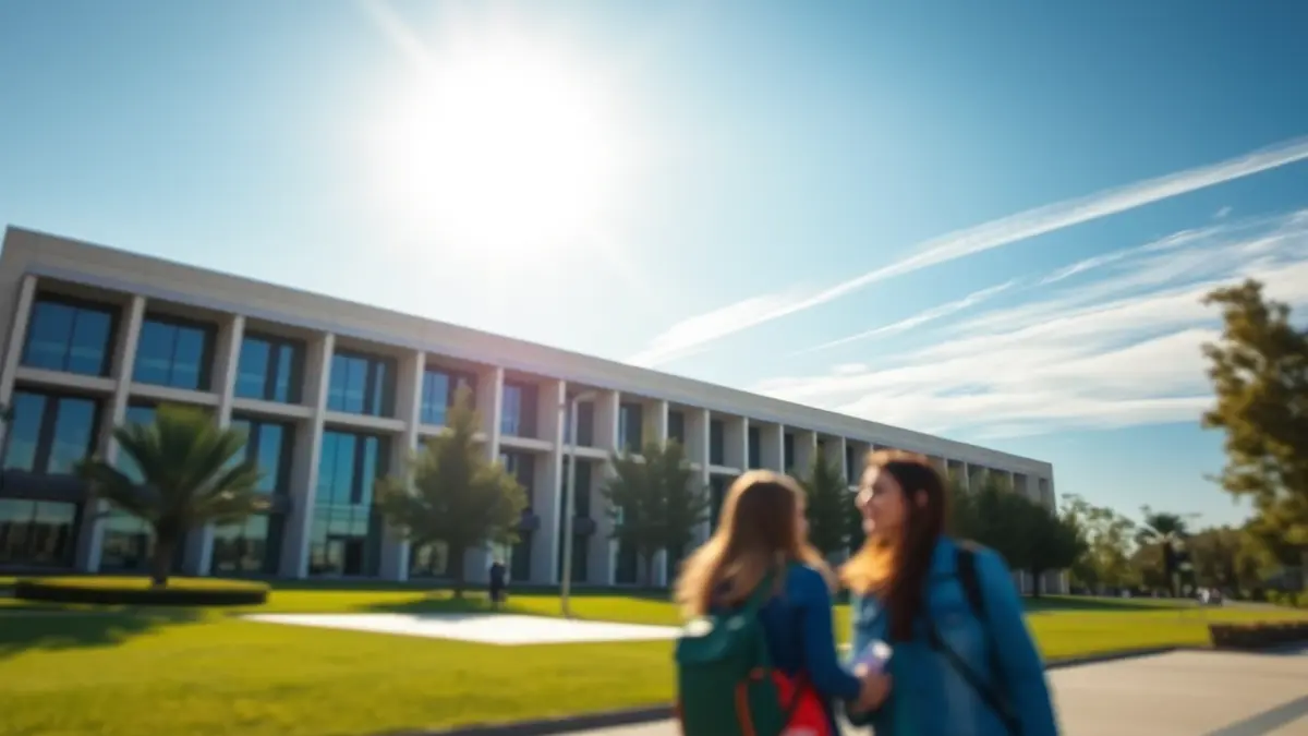 Generic image of a university building facade under the Andalusian sun.