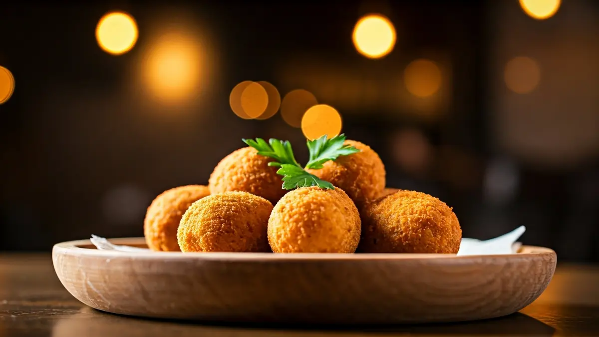 Imagen genérica de croquetas de rabo de toro en un plato.