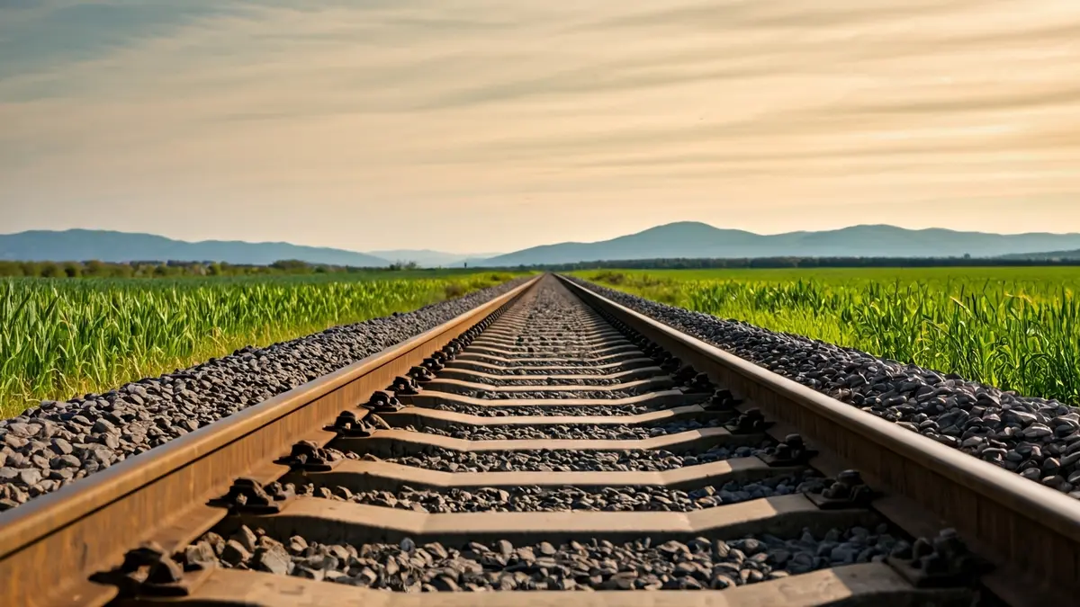 Generic image of train tracks in an Andalusian landscape, symbolizing the railway's future.