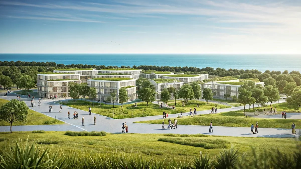 Image of a sustainable urban development on the Huelva coast.