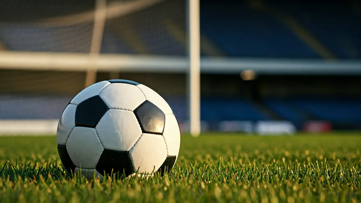 Imagen genérica de un balón de fútbol en el césped de un estadio.