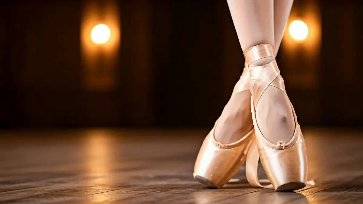Imagen genérica de unas zapatillas de punta de ballet sobre un escenario.