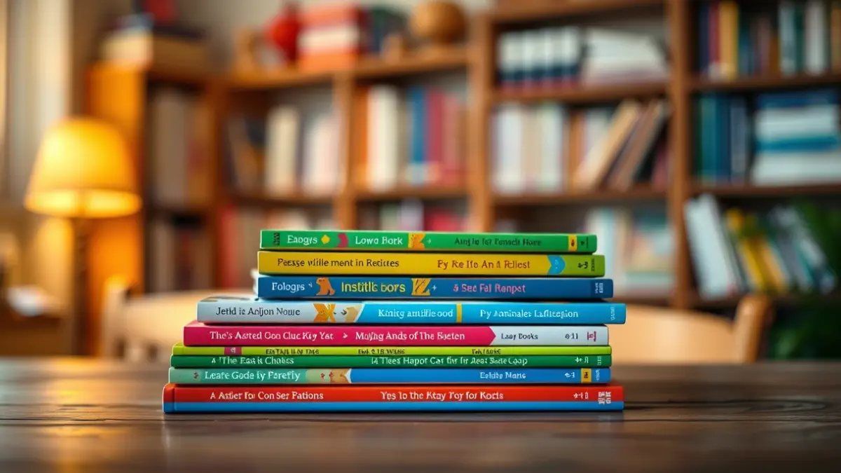 Imagen genérica de libros infantiles apilados en una mesa.