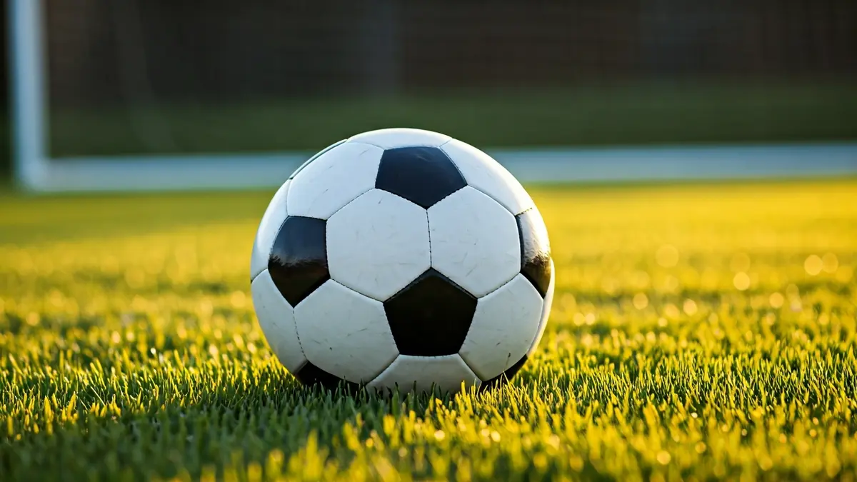 Imagen genérica de un balón de fútbol en el césped de un estadio.