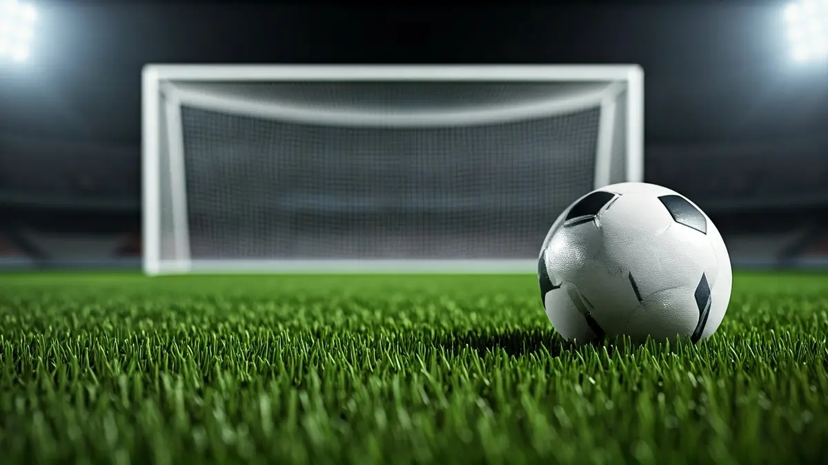 Imagen genérica de un balón de fútbol en el césped de un estadio.