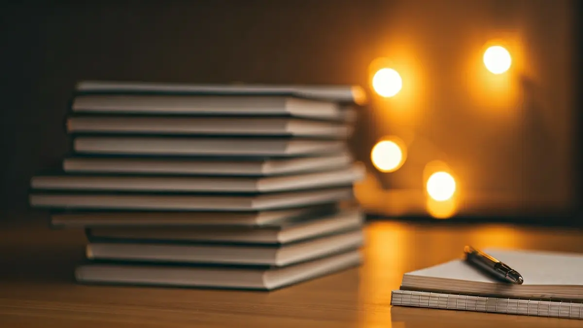 Imagen genérica de libros de idiomas y material de estudio.