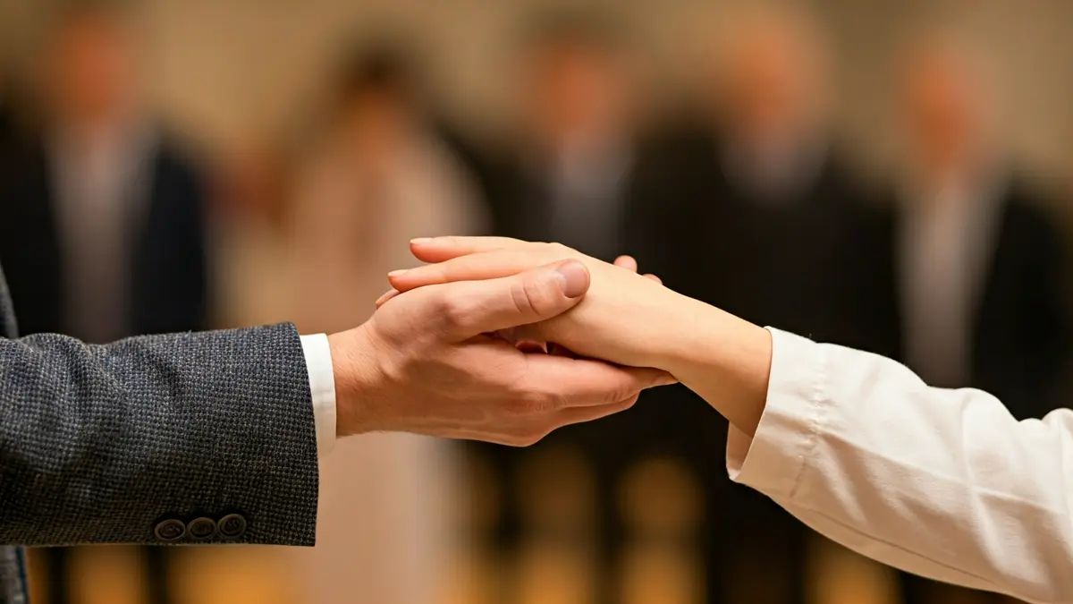 Generic image of intertwined hands, symbolizing support and companionship.