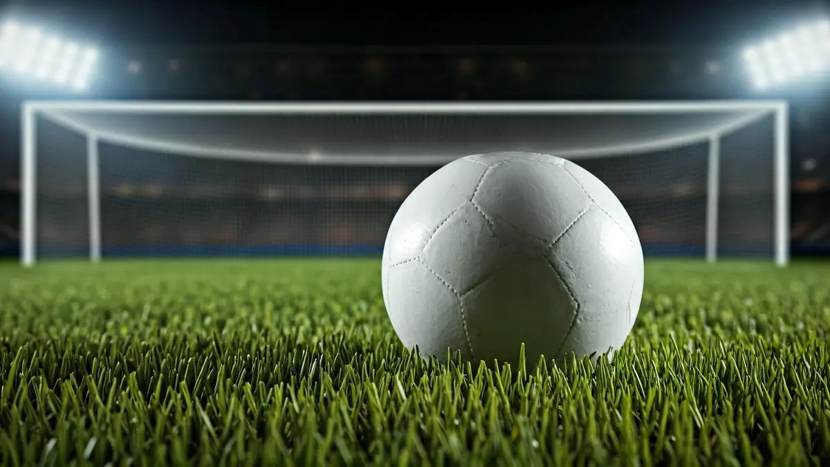 Imagen genérica de un balón de fútbol en el césped de un estadio.