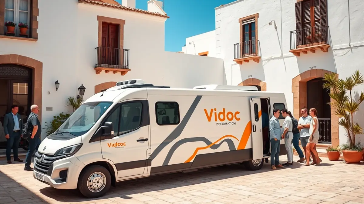 Mobile DNI and passport issuance vehicle in Mijas.