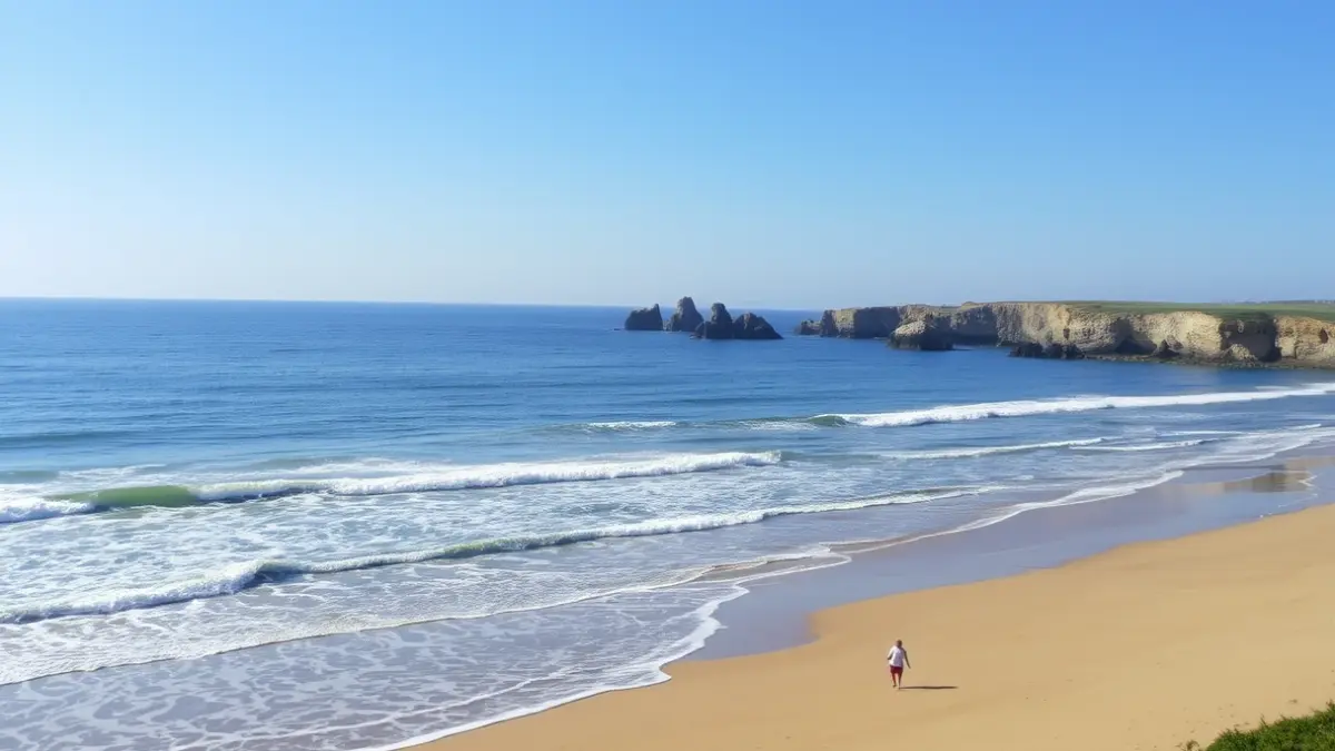 Imagen genérica de una playa con espigones para la estabilización del litoral.