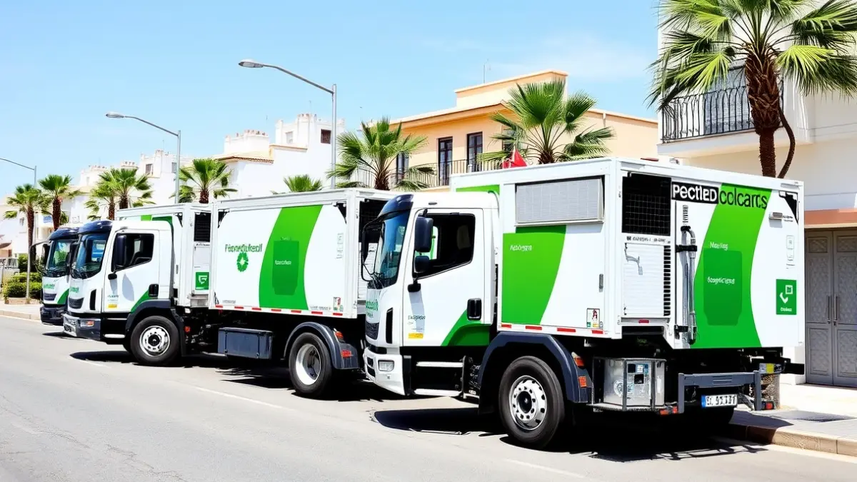 Tres camiones de recogida de residuos de última generación en Mijas.