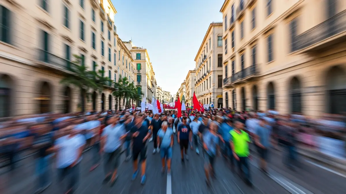 Demonstration in defense of public healthcare in Málaga.