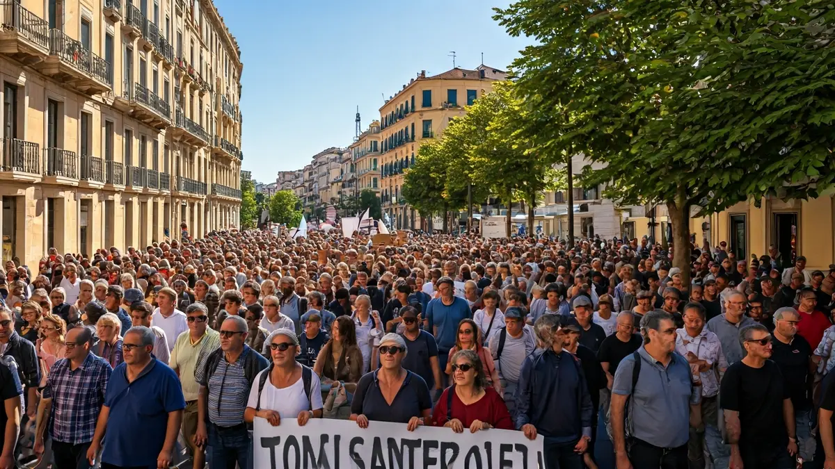 Generic image of a public health protest in an Andalusian city.