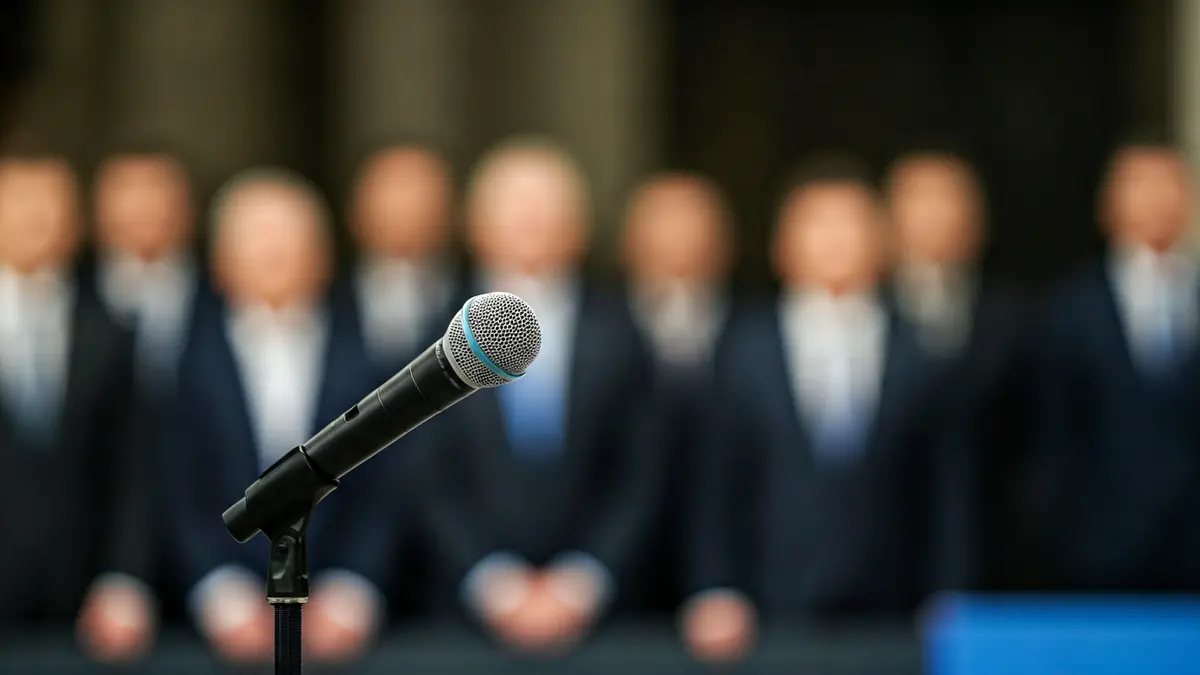 Imagen genérica de un micrófono en un podio, simbolizando la política y el debate público.