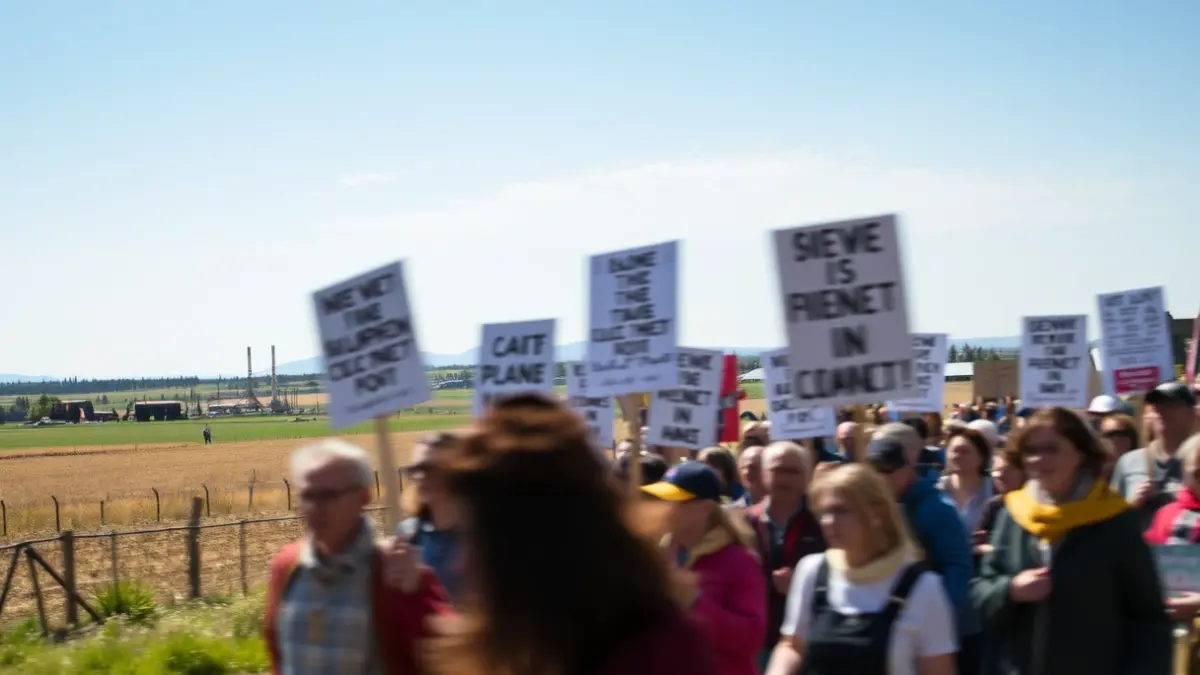 Imagen genérica de una manifestación con personas y pancartas.