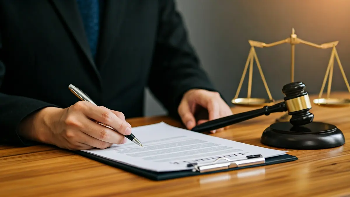 Generic image of legal documents and a gavel, symbolizing judicial claims.