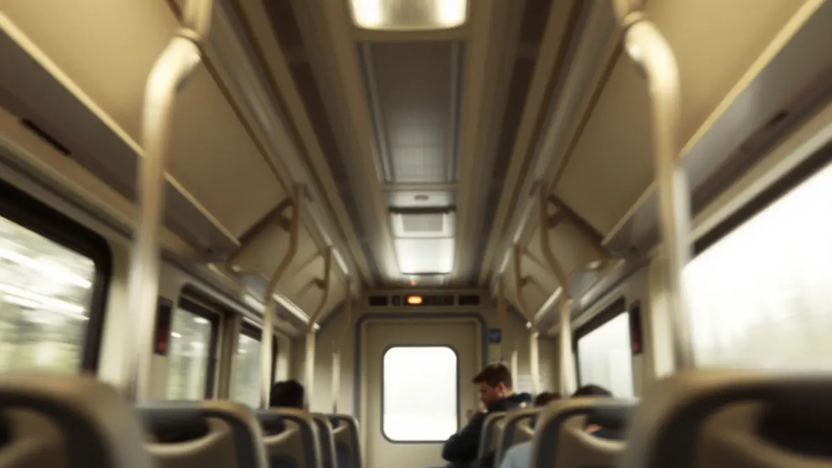 Imagen del interior de un vagón de tren moderno.