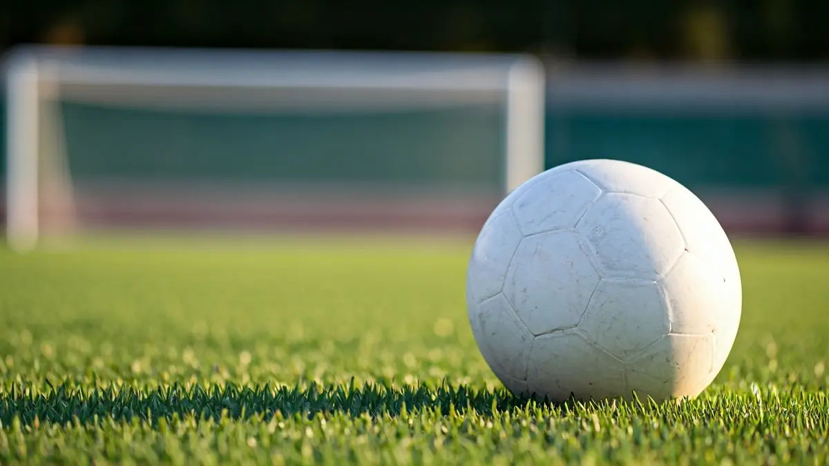 Imagen genérica de un balón de fútbol en el césped de un estadio.