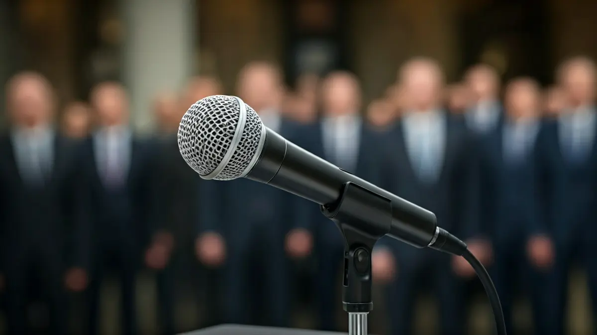 Imagen genérica de un micrófono en un podio, simbolizando un anuncio político o una rueda de prensa.