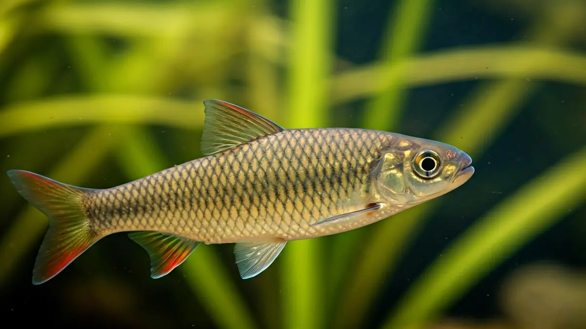 Image of a fish in clear water, representing aquaculture and animal welfare.