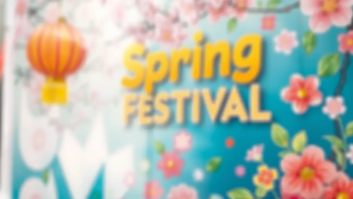 Imagen genérica de un cartel de festival con colores vibrantes.