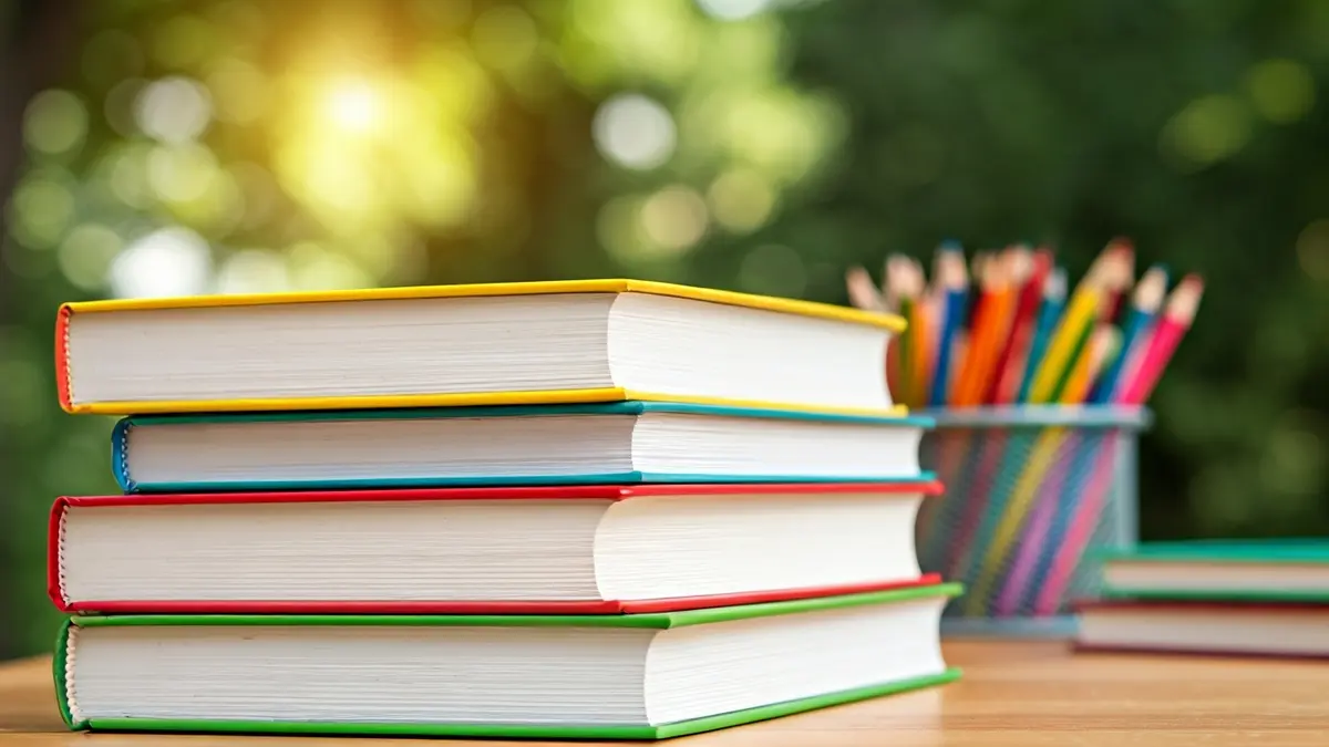 Imagen genérica de libros de texto infantiles.