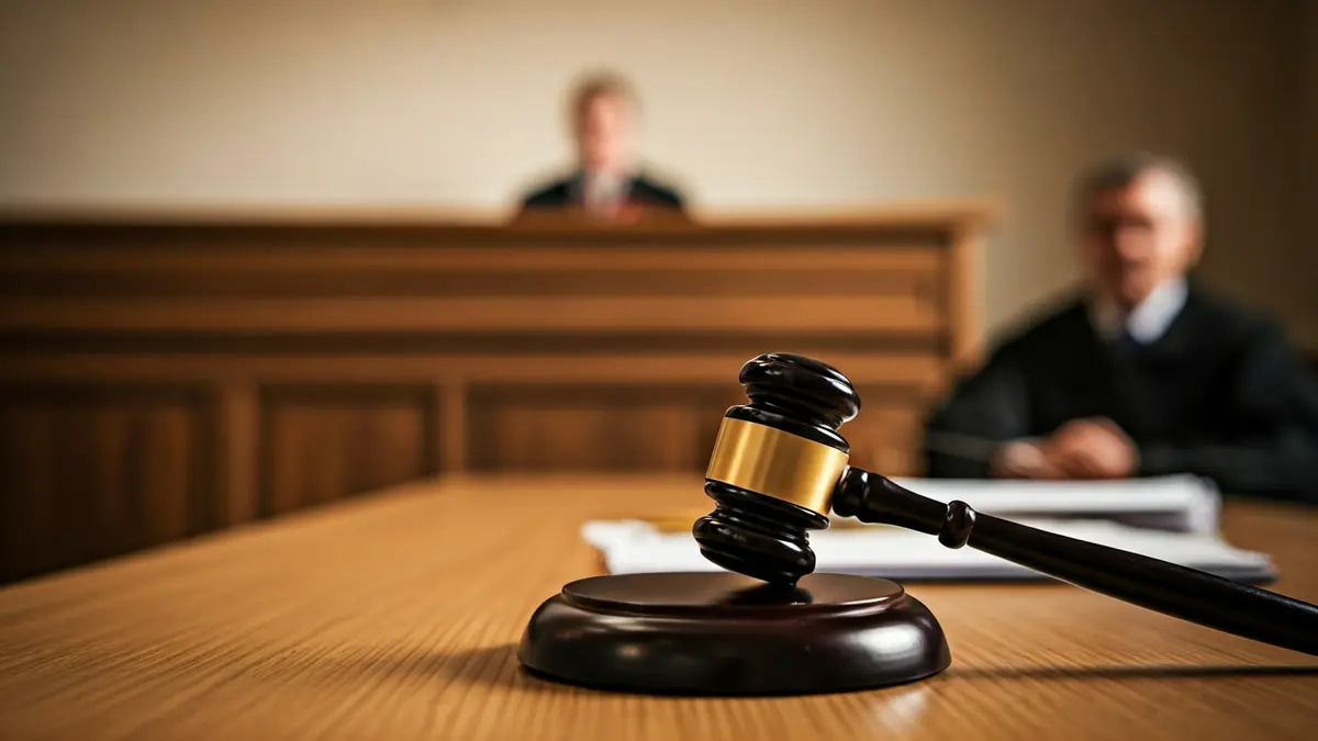 Imagen genérica de un mazo de juez en un tribunal.