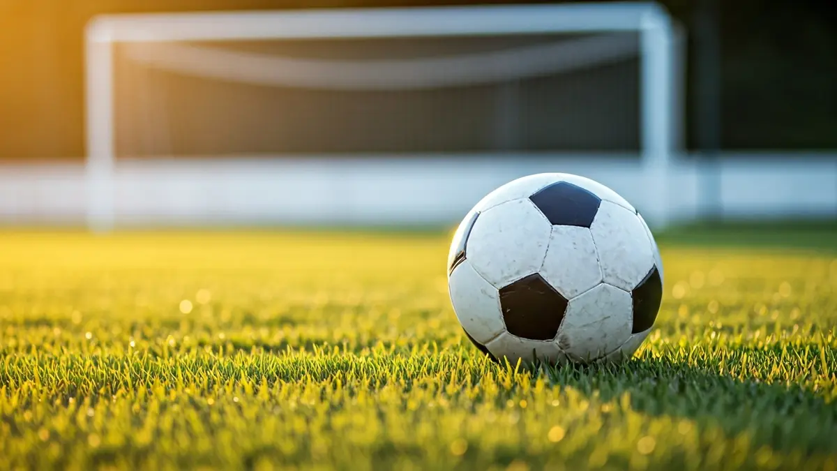 Imagen genérica de un balón de fútbol en el césped de un estadio.