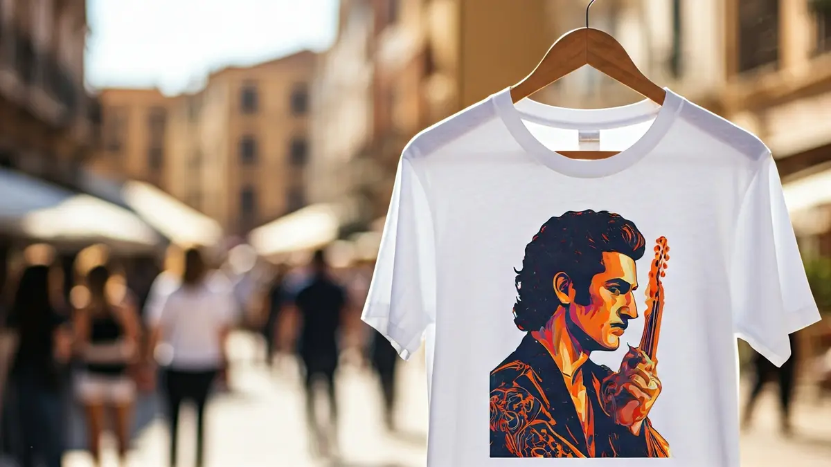 Image of a t-shirt from the collection inspired by Camarón de la Isla.