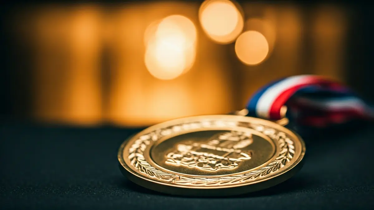 Generic image of a gold medal, symbolizing recognition and honor.