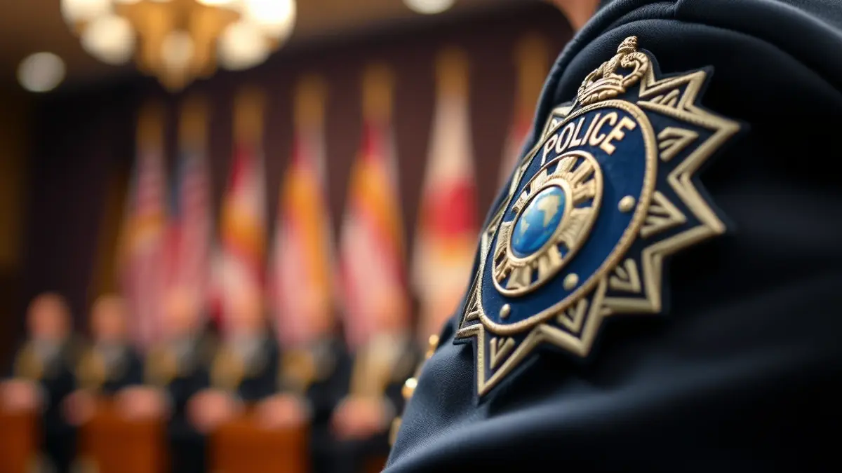 Imagen genérica de una insignia policial, simbolizando reconocimiento y honor.
