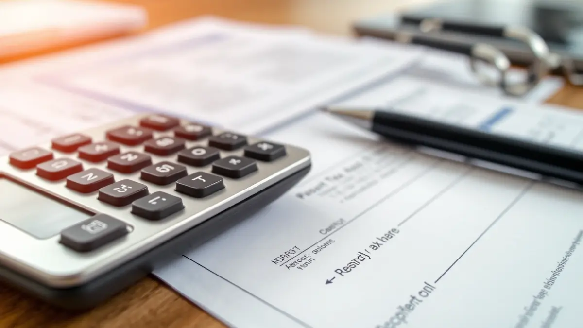 Imagen genérica de una calculadora y documentos financieros, simbolizando la planificación fiscal.