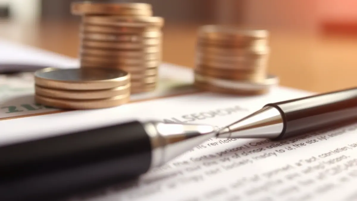 Imagen genérica de un documento legal y dinero, simbolizando una disputa financiera y negociación.