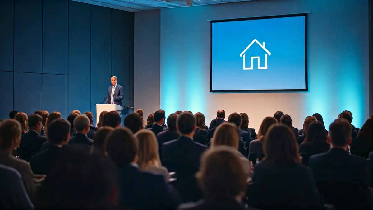Imagen genérica de una conferencia sobre vivienda.