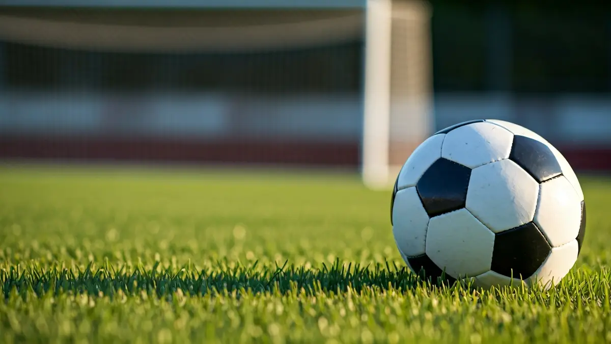 Generic image of a soccer ball on a stadium pitch.