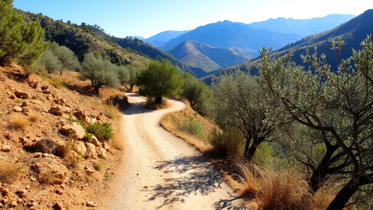 Imagen genérica de un sendero rural en la sierra subbética de Córdoba.